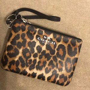 Coach cheetah wristlet